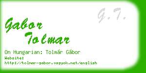 gabor tolmar business card